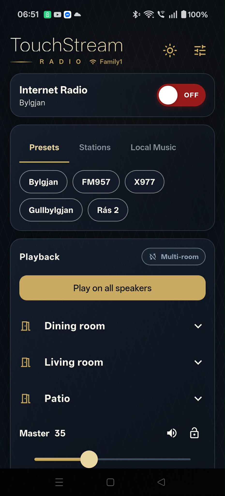 TouchStream Radio app